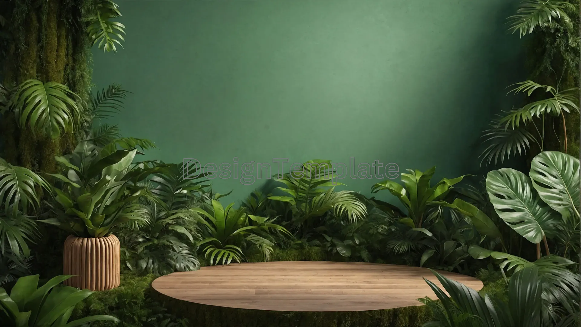 Serene Indoor Botanical Corner Vibrant Plant Background